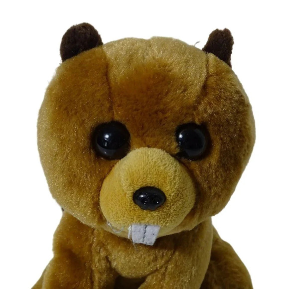 TY VelveTy Richie Beaver Stuffed Animal Plush 6 inch Soft Collectible Toy - Picture 2 of 8